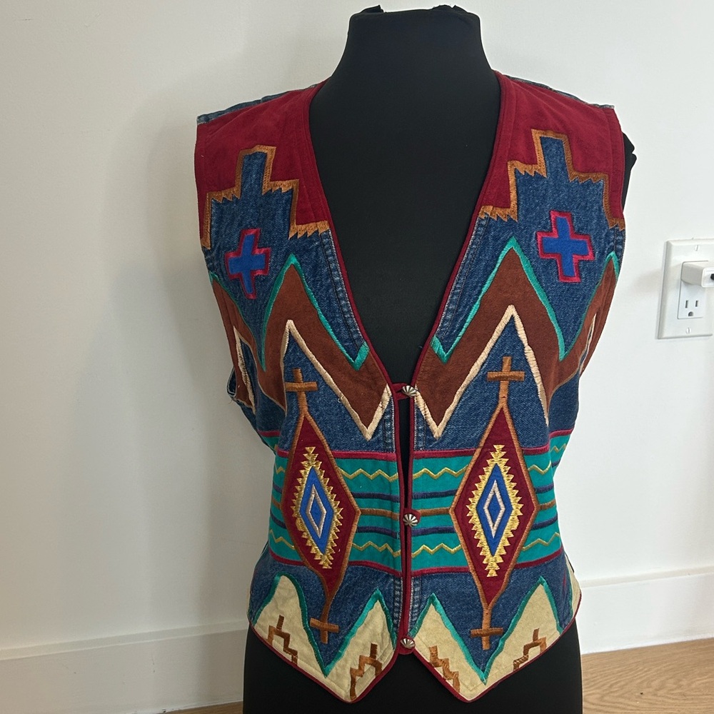 Vintage Hairston Roberson Ropa Western Vest - Picture 6 of 8